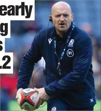  ??  ?? Gregor Townsend says he struggled with mental issues as a player in France