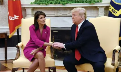  ?? ?? Nikki Haley is due to announce her campaign in her home state of South Carolina next week. Photograph: Olivier Douliery/AFP/Getty Images