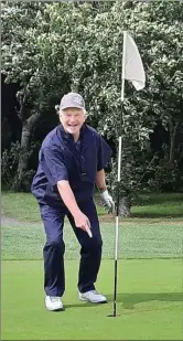  ??  ?? Frank Murphy, who gave himself a great birthday present on June 20 by getting a hole-in-one on the 13th in Wexford.