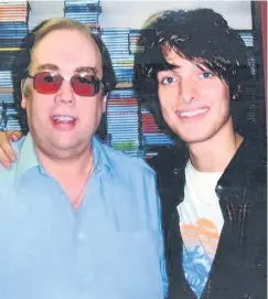  ??  ?? Rising star A young Paolo with Apollo Music’s Mike Dillon