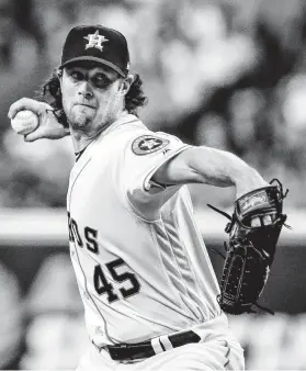  ?? Brett Coomer / Staff photograph­er ?? Either Justin Verlander (35) or Gerrit Cole will win the Cy Young, but both aces were so equally dominant it’s hard to guess which way voters leaned in the end.