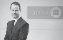  ?? DARREN CALABRESE/FILES ?? New Bank of Montreal CEO Darryl White says he plans to follow a “reasonably similar” strategy as his predecesso­r, with a focus on grabbing a greater share of earnings from the U.S.