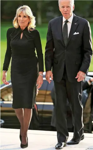  ?? ?? American arrival: Joe Biden and wife Jill at Buckingham Palace