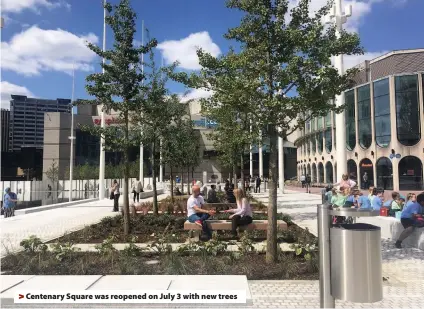  ??  ?? >
Centenary Square was reopened on July 3 with new trees