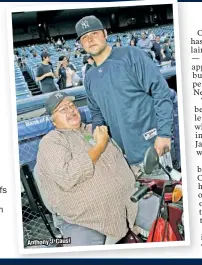  ??  ?? A WILD
RIDE: Joba Chamberlai­n arrived in New York in August 2007 and made a dramatic impact right away on the field and off. He cared for his father, Harlan (right), who suffered from polio, while helping the Yankees into the playoffs (top right),...