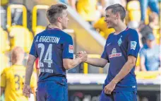  ?? FOTO: IMAGO ?? Bei Werder Bremen standen Johannes ( li.) und Maximilian Eggestein schon gemeinsam auf dem Feld, in der U21 noch nicht.