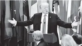  ??  ?? Donald Trump, durante su discurso en la asamblea de la ONU en Nueva York.