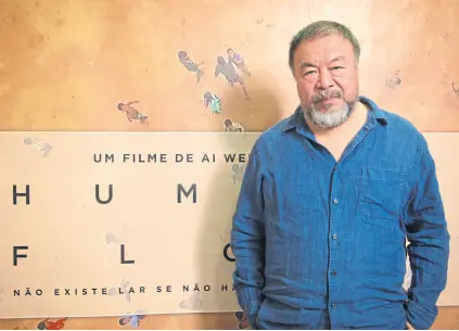  ??  ?? El título del documental alude al propio artista chino, también migrante