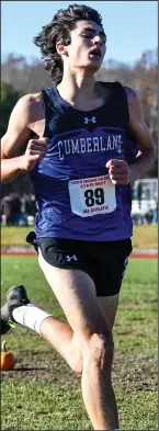  ??  ?? LEFT, Cumberland sophomore Ethan Carpenter was his team’s top finisher and placed 11th overall in the boys’ race.