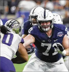  ?? ASSOCIATED PRESS 2017 ?? Penn State offensive lineman Will Fries announced in December he would return for a fifth year, before the pandemic. He says he doesn’t regret the decision, adding, “There’s nothing I can do about it.”