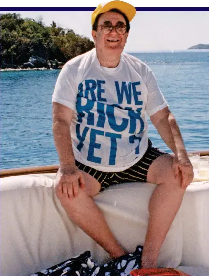  ??  ?? LIVING IT LARGE: A smiling Maxwell on his beloved yacht Lady Ghislaine in 1990. Within a year he was dead