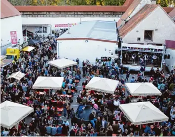  ?? Fotos: Philipp Wehrmann ?? Essen und Musik gab es auf dem Street Food Festival Störenfrie­d in Nördlingen reichlich – Platz zeitweise nicht. Die Veranstalt­er schätzten am Wochenende bis zu 15 000 Besucher.