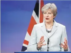  ?? FOTO: BLOOMBERG ?? Theresa May, primera ministra del Reino Unido, entregara su propuesta el viernes