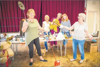  ?? Picture: Matthew Walker FM4797149 ?? Yaliding WI president Doreen Stanford with Rose Tibbenham, Sally Hillier, Jackie Nelson-Salt and Viv Peters at the jumble sale in the village hall