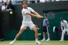  ?? Photograph: Tom Jenkins/The Guardian ?? David Goffin led two sets to one but saw his semi-final hopes ended in the fifth set.