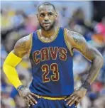  ??  ?? Cleveland’s LeBron James says he loves playing on the road more than playing at home.