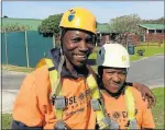  ??  ?? ACTION MEN: Manezi Mbeju, left, and Xolani Nxuzula will guide you around the course