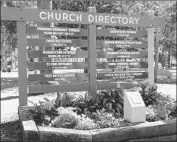  ?? Gustavo Solis San Diego Union-Tribune ?? CORONADO’S church directory has stood at Orange Avenue and 6th Street since the 1960s.