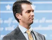  ?? JEWEL SAMAD/GETTY-AFP 2016 ?? Donald Trump Jr. is expected to appear Thursday before the Senate Judiciary Committee about a Russian meeting.