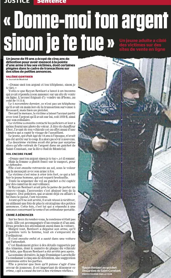 Donne-moi ton argent sinon je te tue » - PressReader