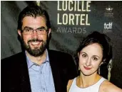  ?? JEMAL COUNTESS GETTY IMAGES ?? Playwright Kate Hamill and her husband, Jason O’connell, will star in Hamill’s world premiere play “The Little Fellow” at Cygnet Theatre.