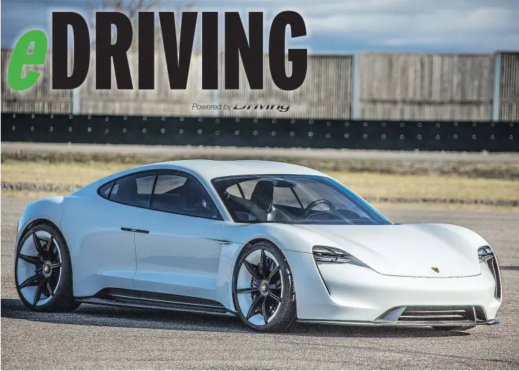  ?? — PORSCHE ?? Porsche’s Mission E electric concept was first shown in 2015. The company now says a sedan version will go into production next year, followed by SUV versions.