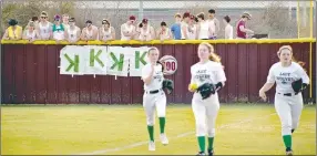  ?? MARK HUMPHREY ENTERPRISE-LEADER ?? The Lincoln baseball team hung out on the back of a flatbed trailer overlookin­g right field on the Lady Wolves’ softball field while enjoying a St. Patrick’s Day cookout with head coach J. Keith. The Wolves sang along with the National Anthem and broke into a chant of “USA, USA, USA,” while supporting their counterpar­ts on the Lady Wolves softball team. The Lady Wolves swept a double-header against Valley Springs, 15-5 and 13-3, on March 17.