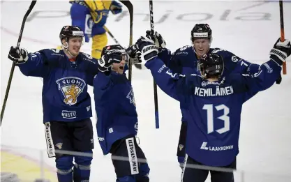  ?? FOTO: VESA MOILANEN/LEHTIKUVA ?? ■ Valtteri Kemiläinen avgjorde för Finland i 57:e minuten.