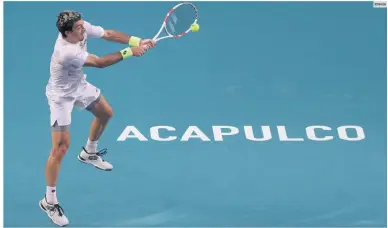  ?? XINHUA ?? INTENSIDAD. Las emociones han estado a tope esta semana en Acapulco con la celebració­n del Abierto Mexicano de Tenis.