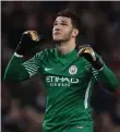  ??  ?? Ederson has five clean sheets in a row for Manchester City