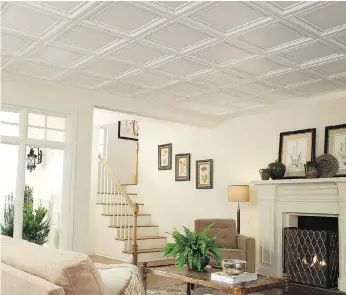  ??  ?? New ceiling design options, which come at various price points, can breathe new life in your living space.