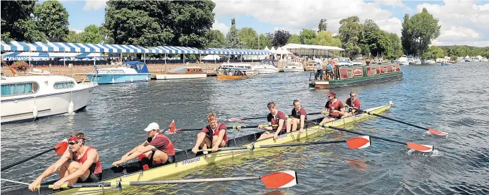  ??  ?? Thames tradition: the Henley Royal Regatta is a great occasion for competitio­n and colour, while the Henley Festival of Music and the Arts features performers such as Joss Stone, inset
