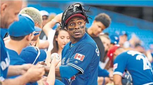  ?? IICON SPORTSWIRE VIA GETTY IMAGES ?? Jays outfielder Curtis Granderson would like to see Major League Baseball do a better job of drawing young Black athletes to the sport and promoting Black stars.