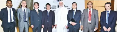  ??  ?? Mohammed Abdullah Hashim, MD, Abdullah Hashim Co. Ltd. , with Yanmar Co. Ltd., Japan, executives during a Yanmar dealers convention in Jeddah.