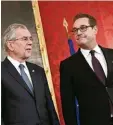 ?? Foto: dpa ?? Bundespräs­ident Van der Bellen, FPÖ Chef Strache.