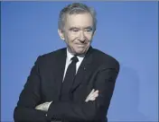  ?? (Photo d’archives AFP) ?? Le PDG du géant du luxe LVMH, Bernard Arnault, devient le Français le plus riche, avec , milliards de dollars.