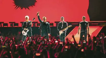  ?? —U2 FACEBOOK PAGE ?? “The stance we took was as if we had just put out “The Joshua Tree” the week before,” Bono says of the anniversar­y tour.