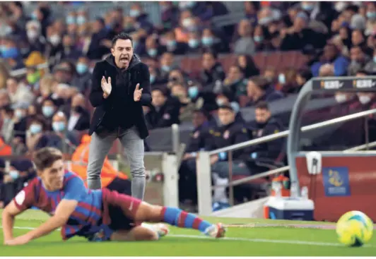  ?? REUTERS ?? Winning start:
Xavi’s first match as Barcelona coach started with a 1-0 win against
Catalan rival, Espanyol.