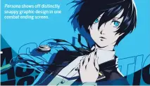  ?? ?? Persona shows off distinctly snappy graphic design in one combat ending screen.