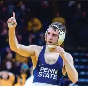  ?? ?? Former Mater Dei wrestler Nick Lee is the defending national champion and has quite a rivalry going with Iowa’s Jaydin Eierman. The two are likely to meet again in this year’s final at 141 in Lincoln. (Photo courtesy of Tony Rotundo)