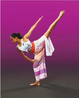  ?? COURTESY OF JEFF WATTS ?? Joan Ayap, an NDI Teaching Artist in Residence, dances a piece by the Dana Tai Soon Burgess Dance Company.