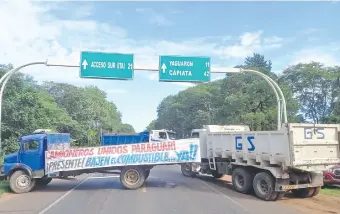  ?? ?? Entre marzo pasado e inicios de abril, camioneros bloquearon rutas a nivel nacional.