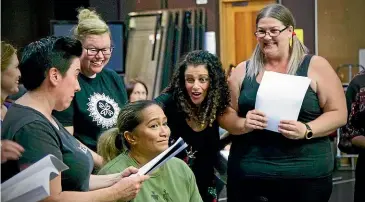  ?? BEN PRYOR ?? From left, Katte Johnston, Jody Marshall, Lavina Williams, Sophia Parker and Erica Ward rehearsing for Sister Act.