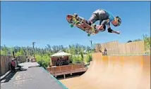  ?? Barbara Odanaka ?? ARROYO GRANDE’S Vert Jungle draws skaters from around the world, including Keegan Palmer, 12, from Australia.