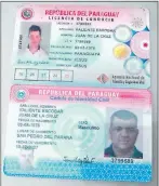  ??  ?? Una cédula y un registro de conducir de contenido falso tenía el detenido.