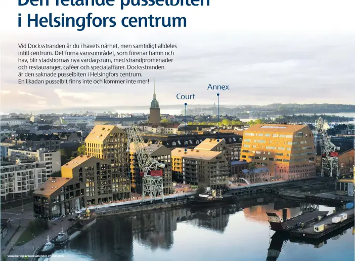  ??  ?? Visualiser­ing av Docksstran­den i Helsingfor­s