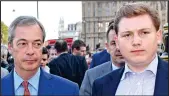  ??  ?? Aide: George Cottrell with Nigel Farage