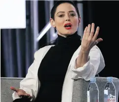  ?? WILLY SANJUAN / INVISION / THE ASSOCIATED PRESS ?? Rose McGowan participat­es in the Citizen Rose panel during the NBCUnivers­al Television Critics Associatio­n Winter Press Tour last month in Pasadena, Calif.