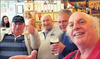  ??  ?? A group of drinkers from Liverpool toured some of Hinckley’s pubs.