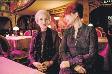  ?? David Hindley LD Entertainm­ent/Roadside Attraction­s ?? ROSALYN WILDER, left, who still handles VIPs, consults on set with Jessie Buckley, who plays her in the 1968-set film “Judy.”